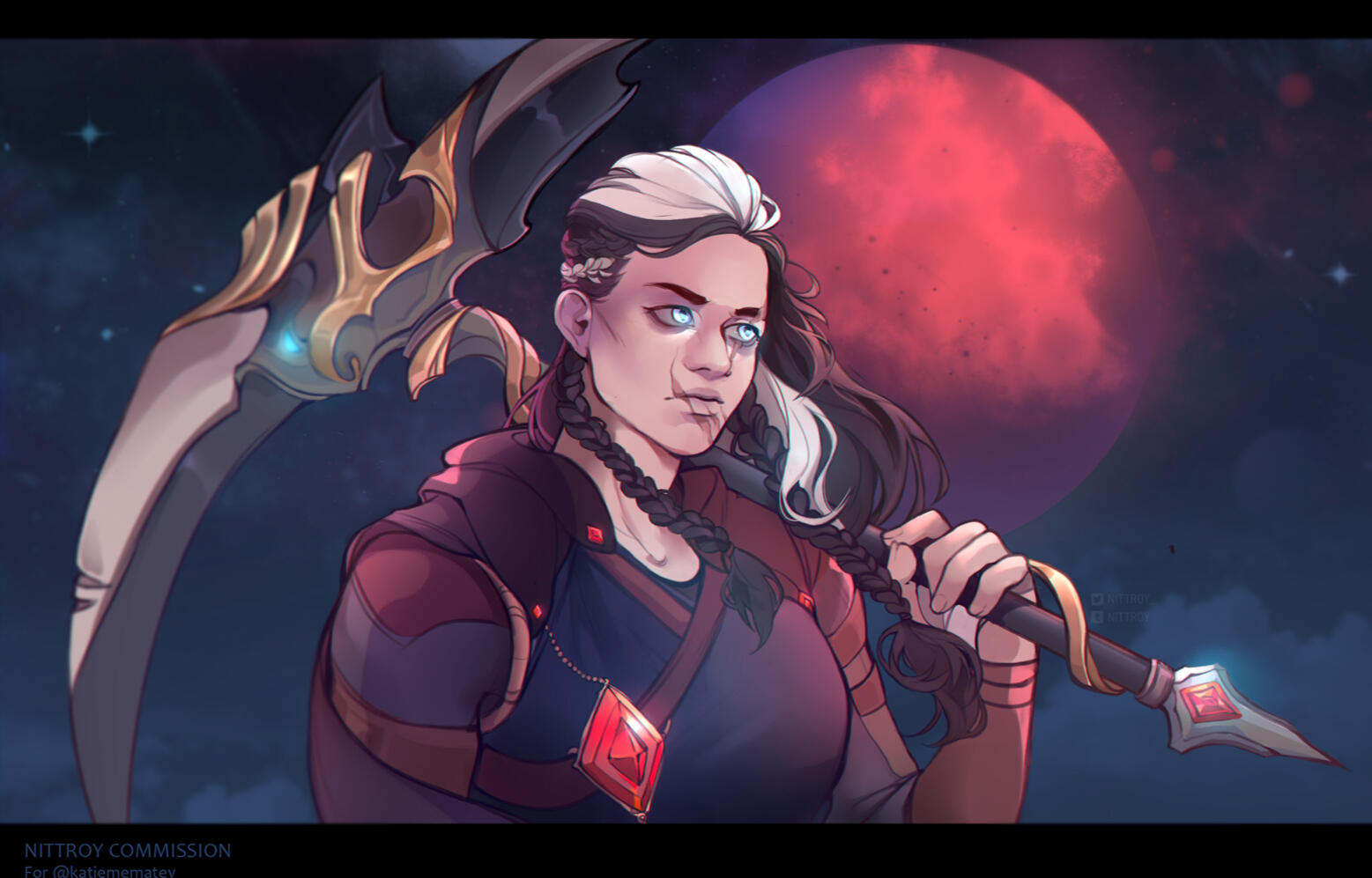 Rendered portrait | OC belongs to @katiemematey (twt)